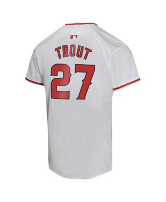 Big Boys and Girls Mike Trout White Los Angeles Angels Home Game Player Jersey
