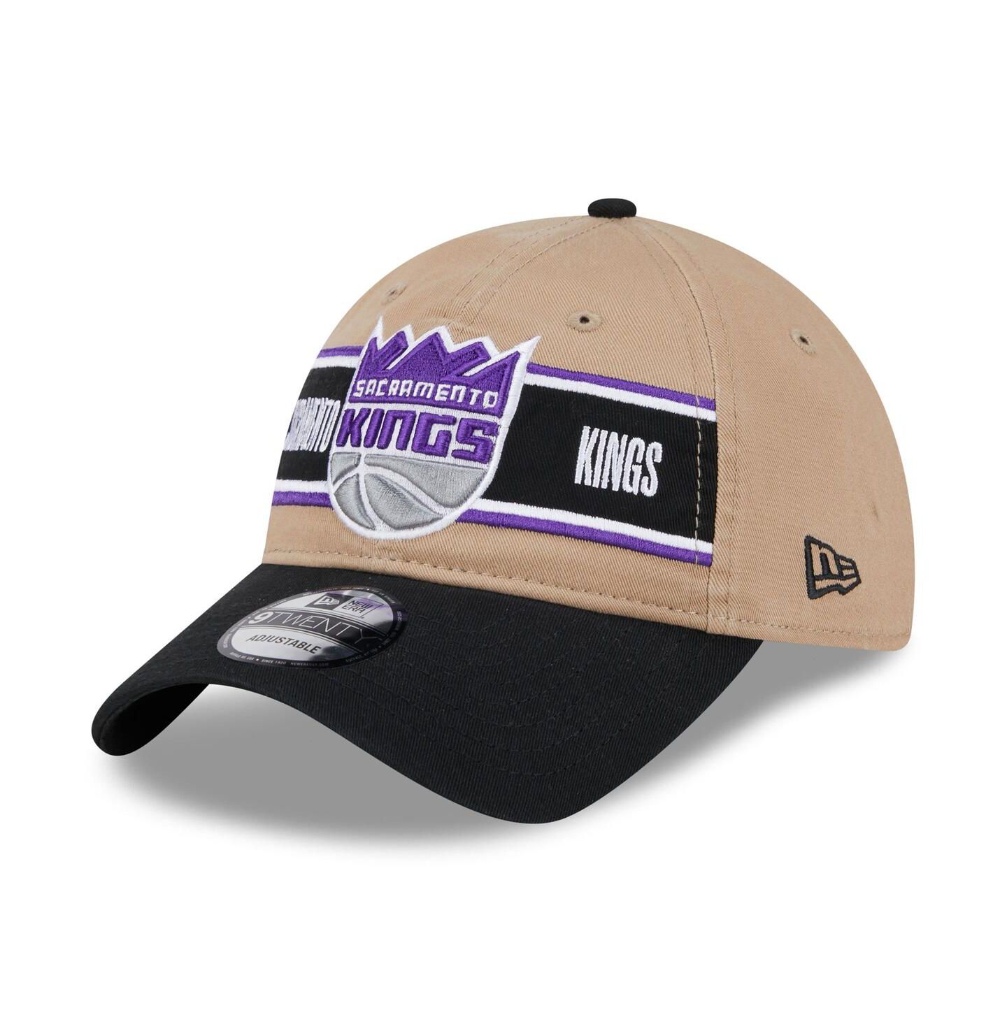 Мужская кепка New Era Tan/Black Sacramento Kings 2024 NBA Draft 9TWENTY Adjustable Hat — фото 1