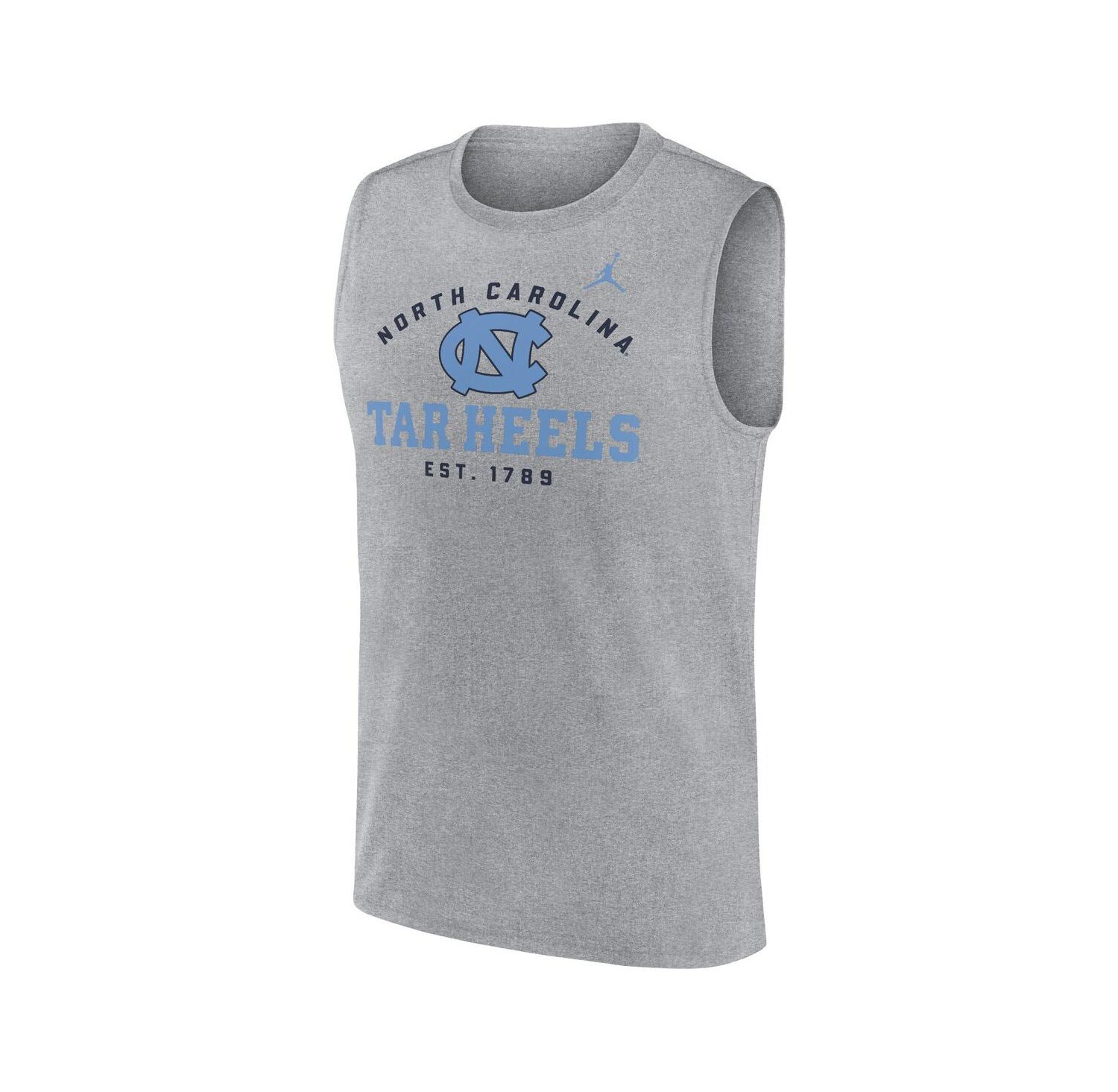 Men's Heather Gray North Carolina Tar Heels Primetime Legend Lock Up Performance Muscle Tank Top