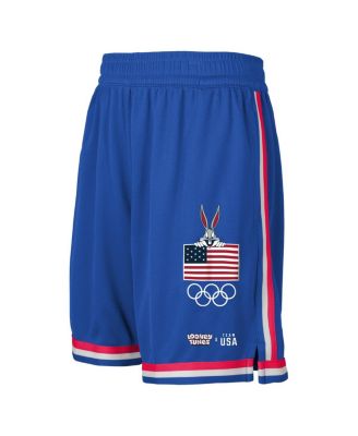 Big Boys and Girls Blue Team USA Looney Tunes Looney Tunes Solid Shorts
