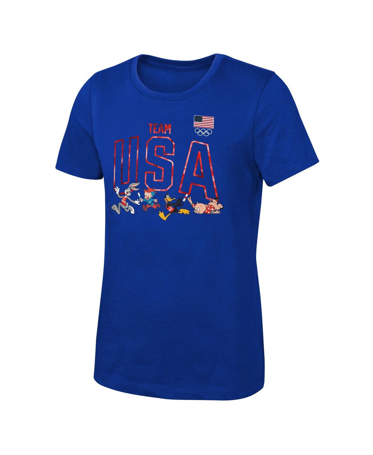 Outerstuff Big Boys and GirlsTeam Usa Looney Tunes T-Shirt - Royal