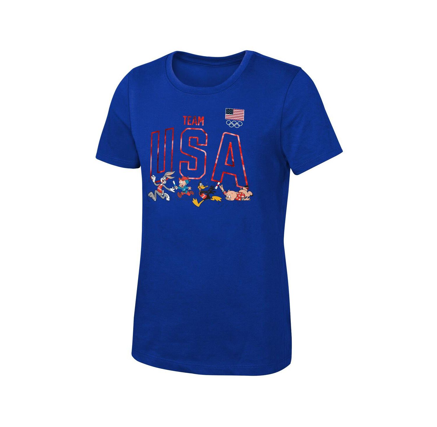 Big Boys and Girls Royal Team USA Looney Tunes T-Shirt