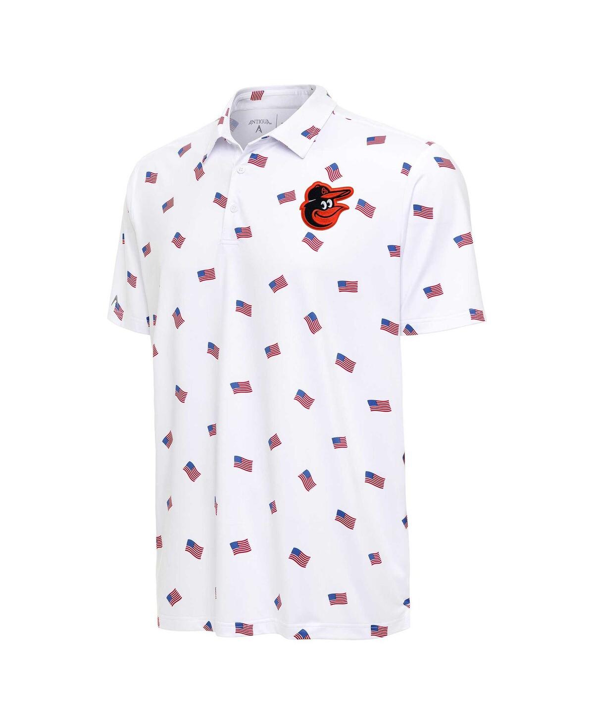 Antigua Men'sBaltimore Orioles Americana Polo Shirt - White