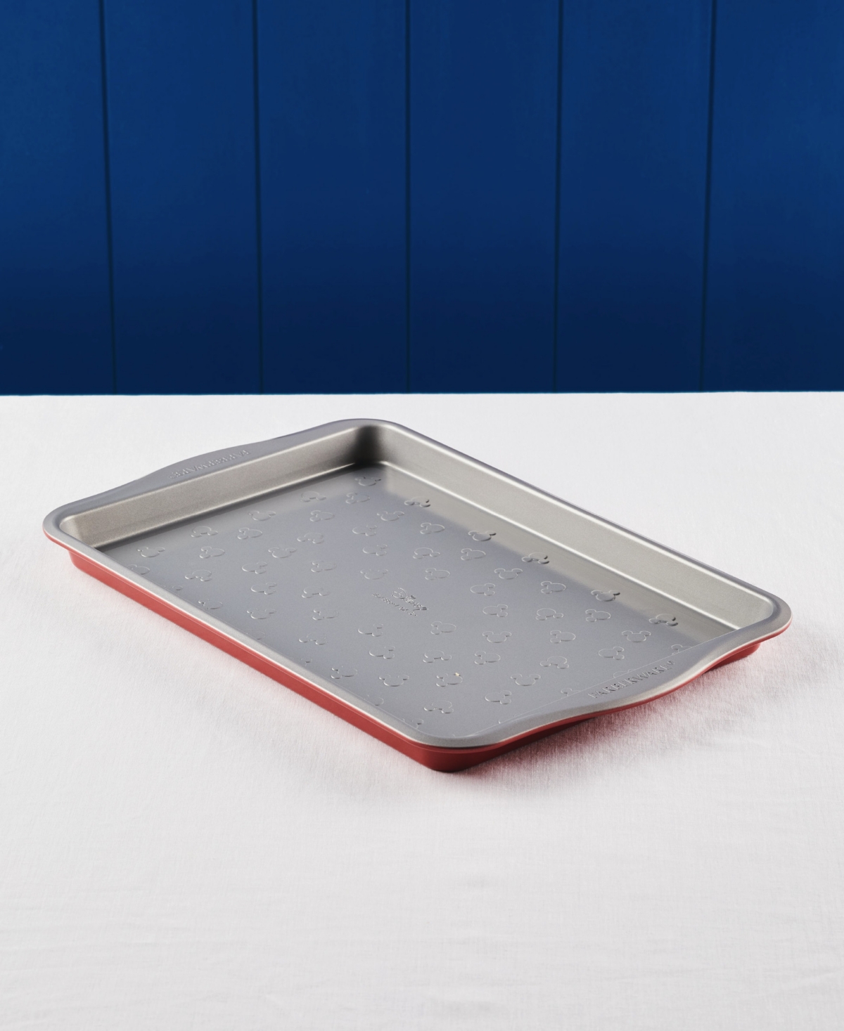 Farberware Bake With Mickey Mouse 10 X 15 Inch Nonstick Cookie Pan In Red