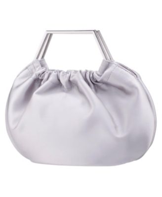 Metal Handle Satin Pouch Bag