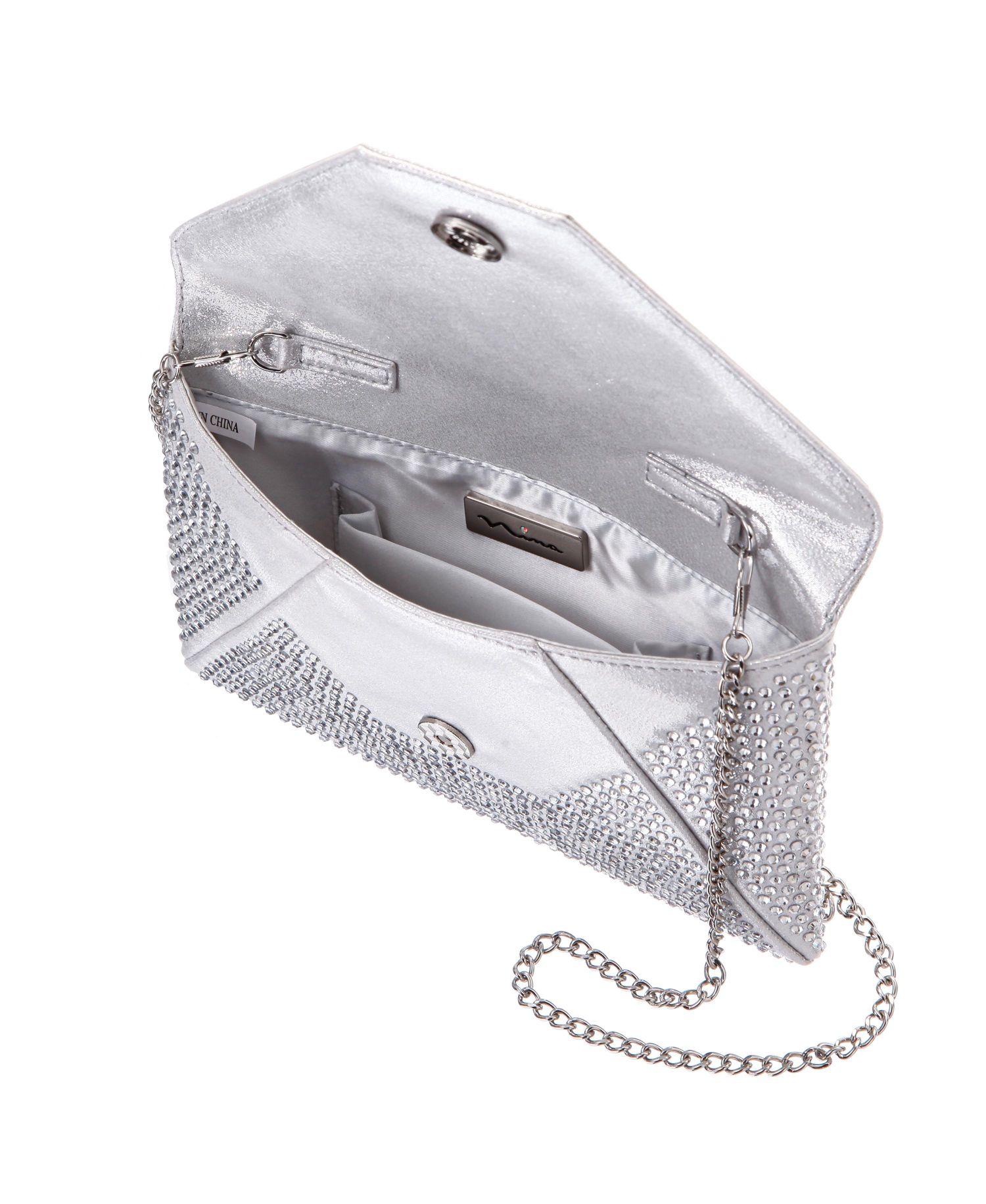 Crystal Encrusted Square Envelope Clutch