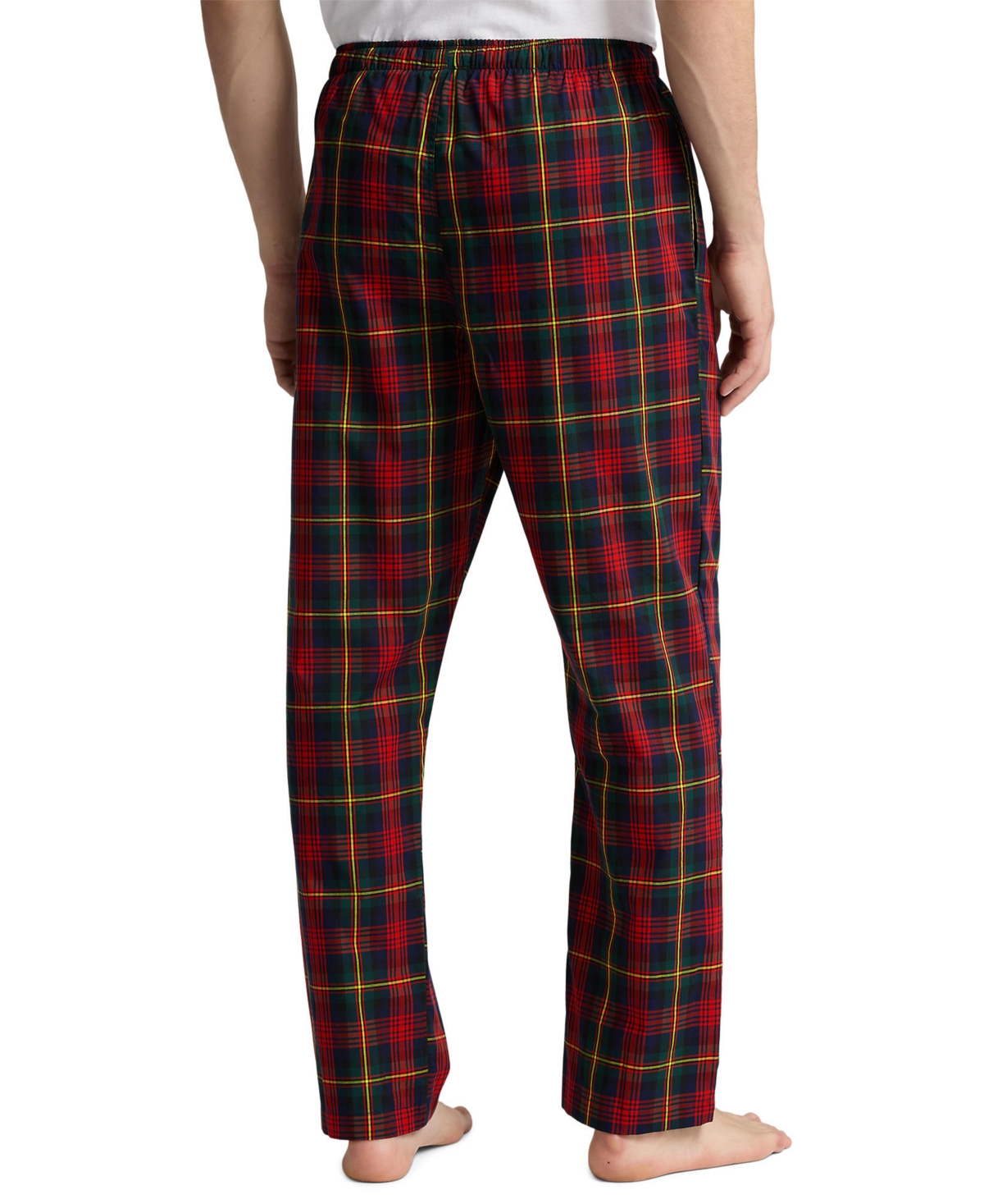 Polo Ralph Lauren Men's Woven Plaid Pajama Pants -GOLD BUGLE POLO PLAYER