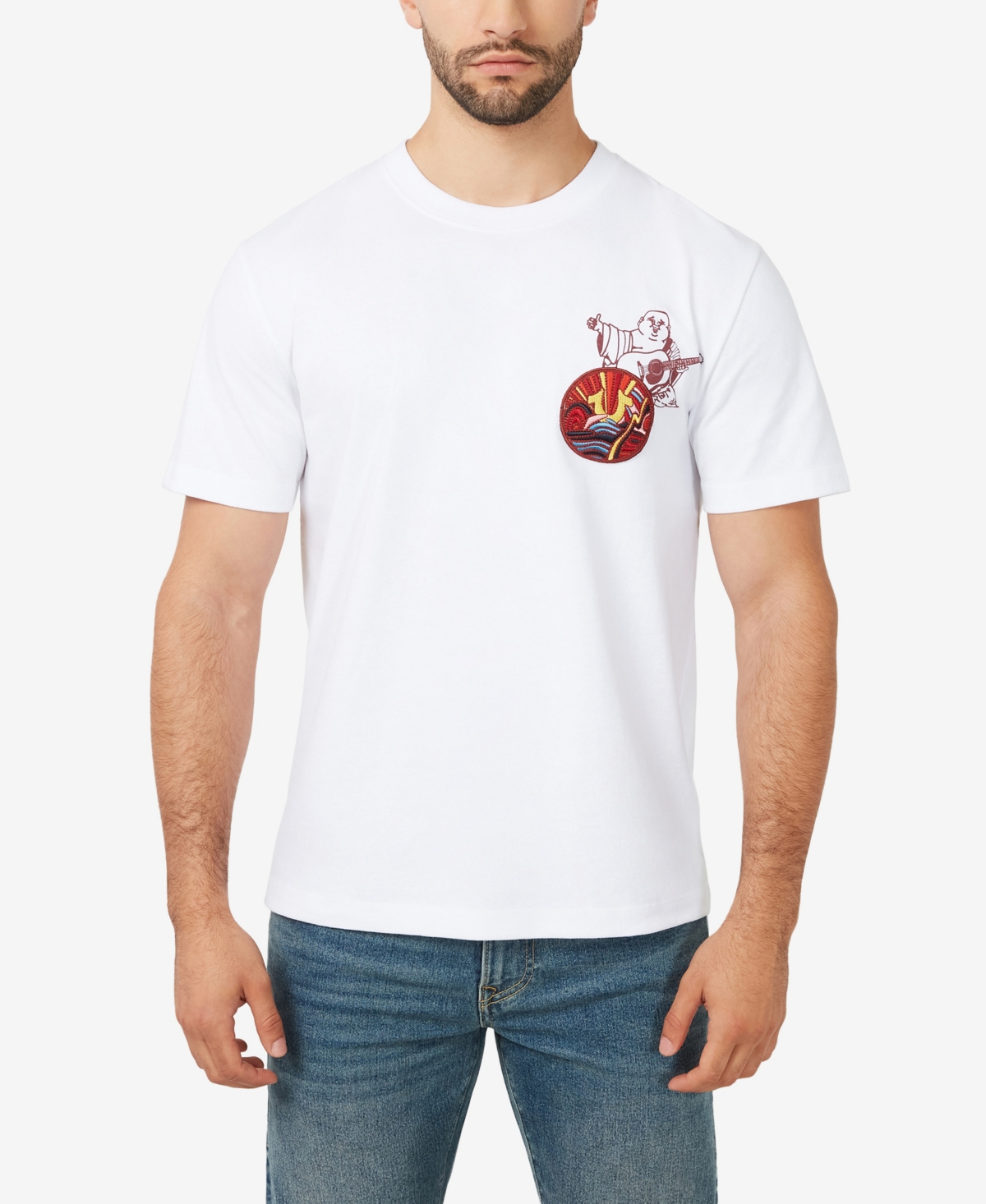 True Religion Men's Short Sleeve Patch Tee