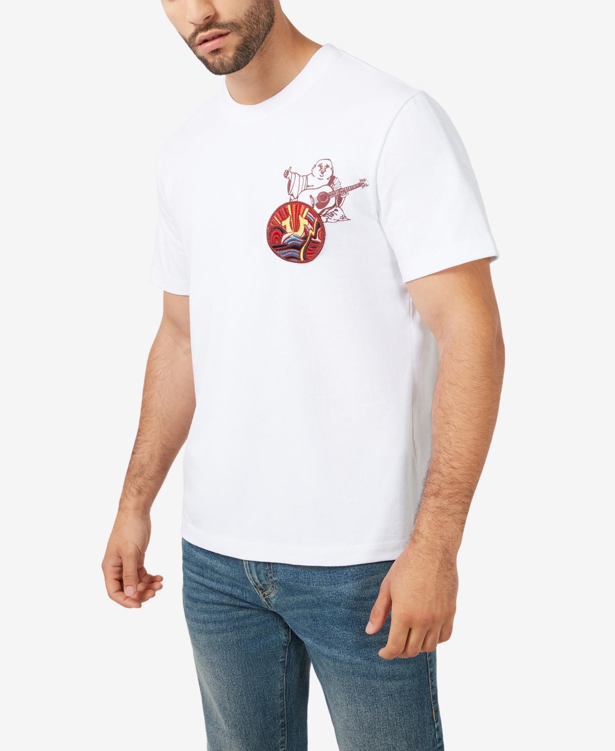 True Religion Men's Short Sleeve Patch Tee