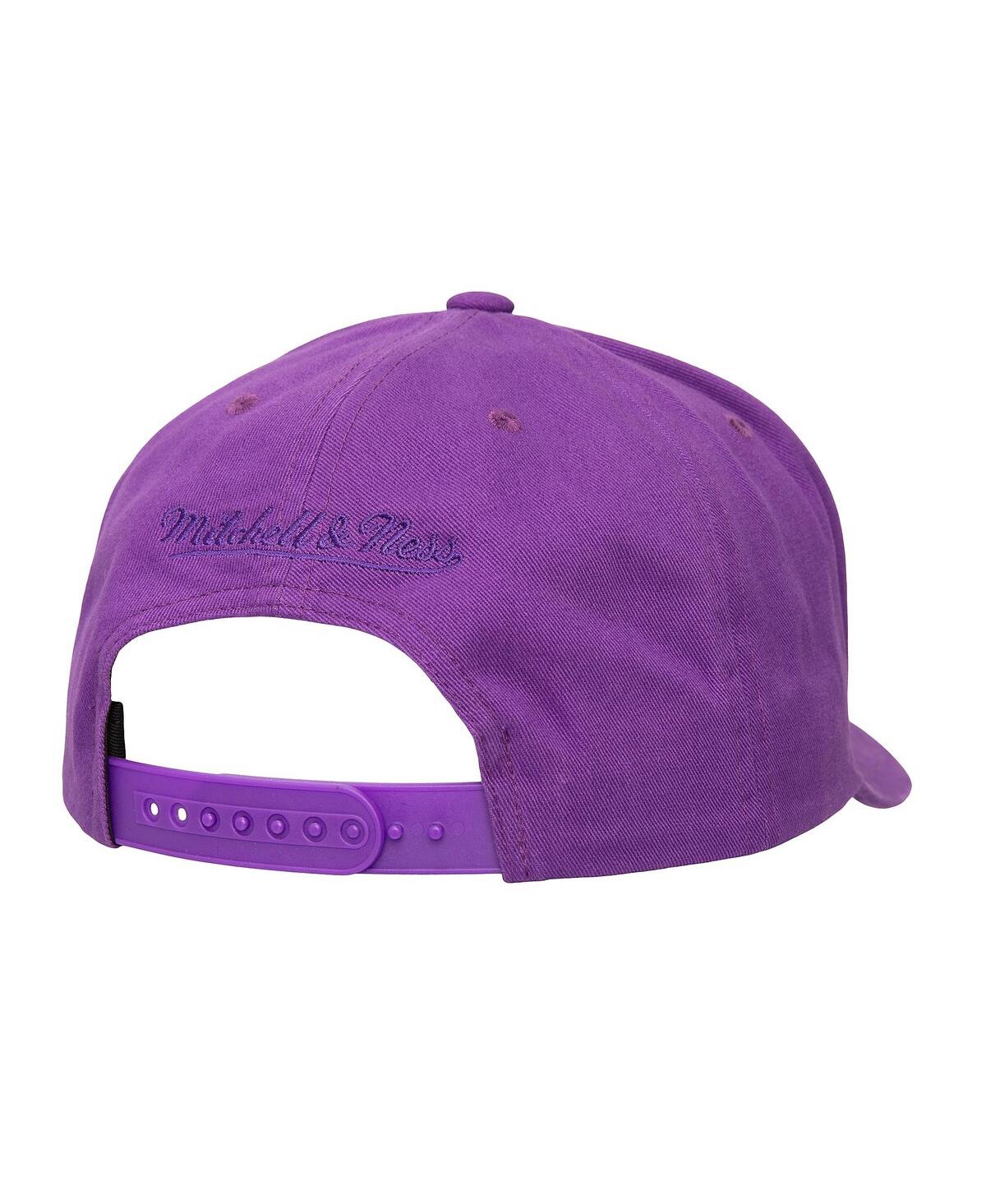 Mitchell & Ness Men'sLos Angeles Lakers Washed Out Tonal Logo Snapback Hat - Purple