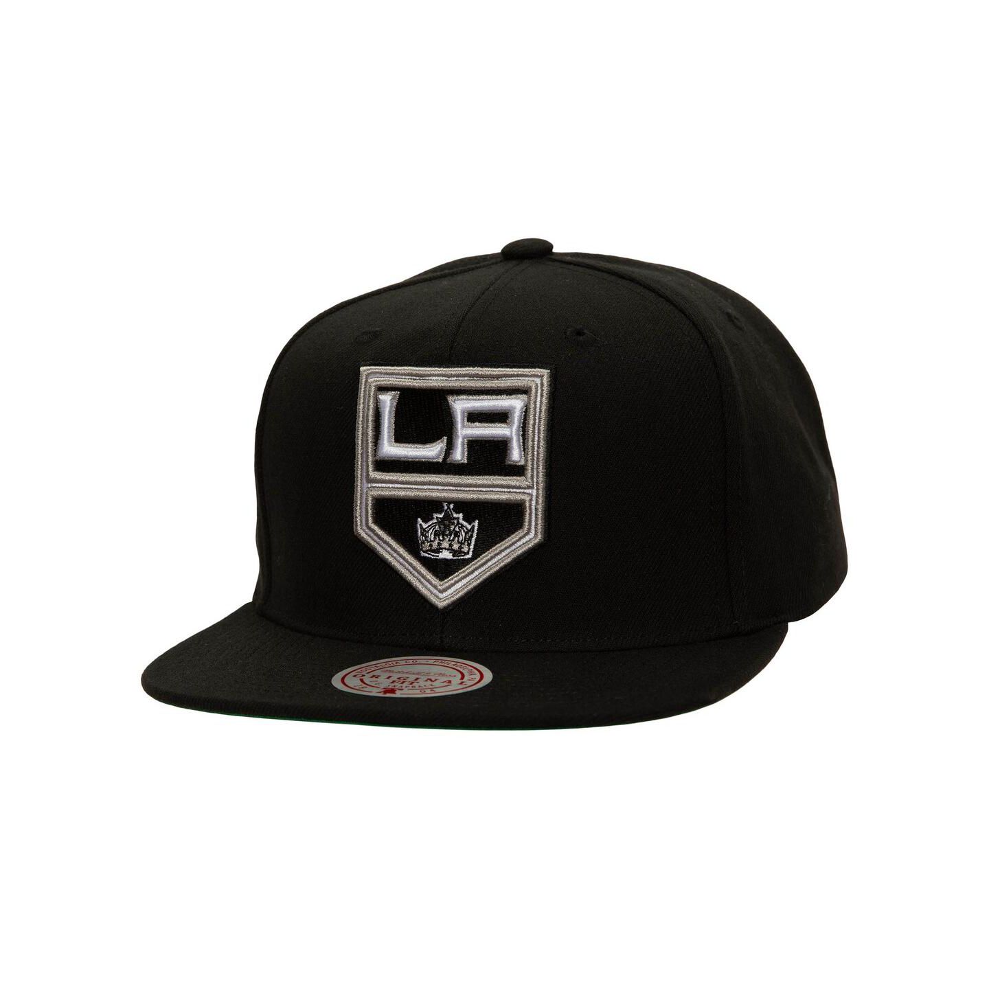Мужские головные уборы Mitchell & Ness Black Los Angeles Kings Core Top Spot Snapback Hat — фото 1