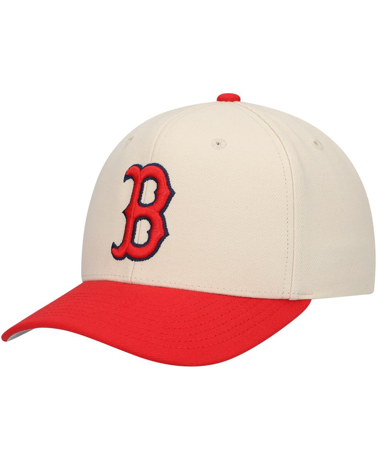 Mitchell & Ness Men'sBoston Red Sox Pro Crown Adjustable Hat - Cream
