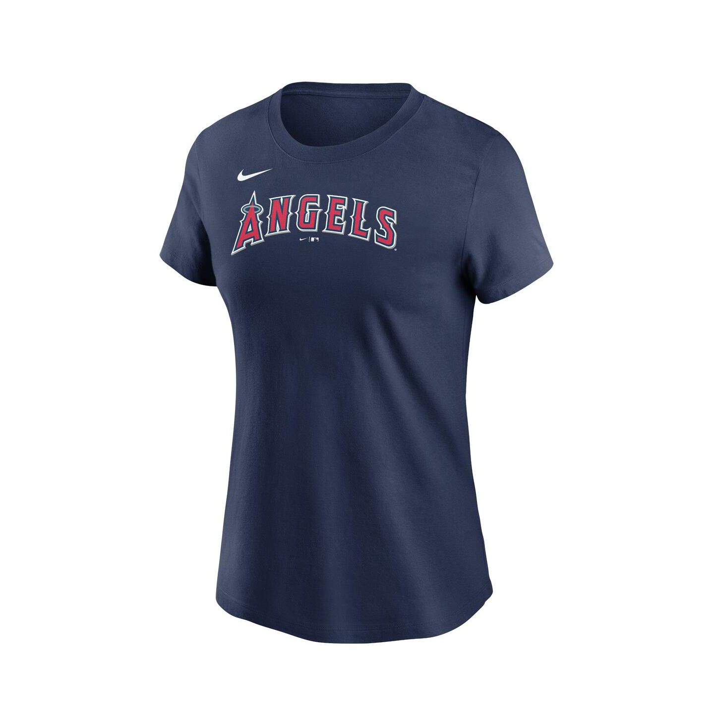 Женская футболка Nike Navy Los Angeles Angels Wordmark — фото 3
