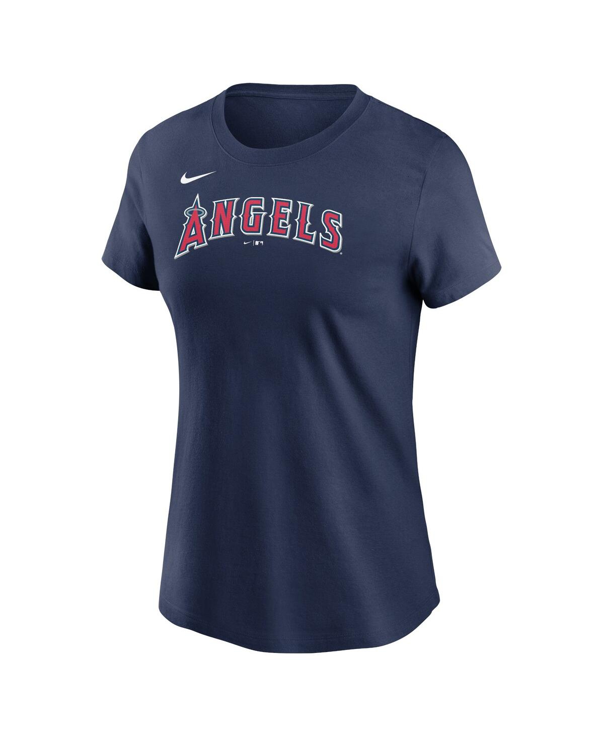 Nike Women's Navy Los Angeles Angels Wordmark T-shirt In Navy