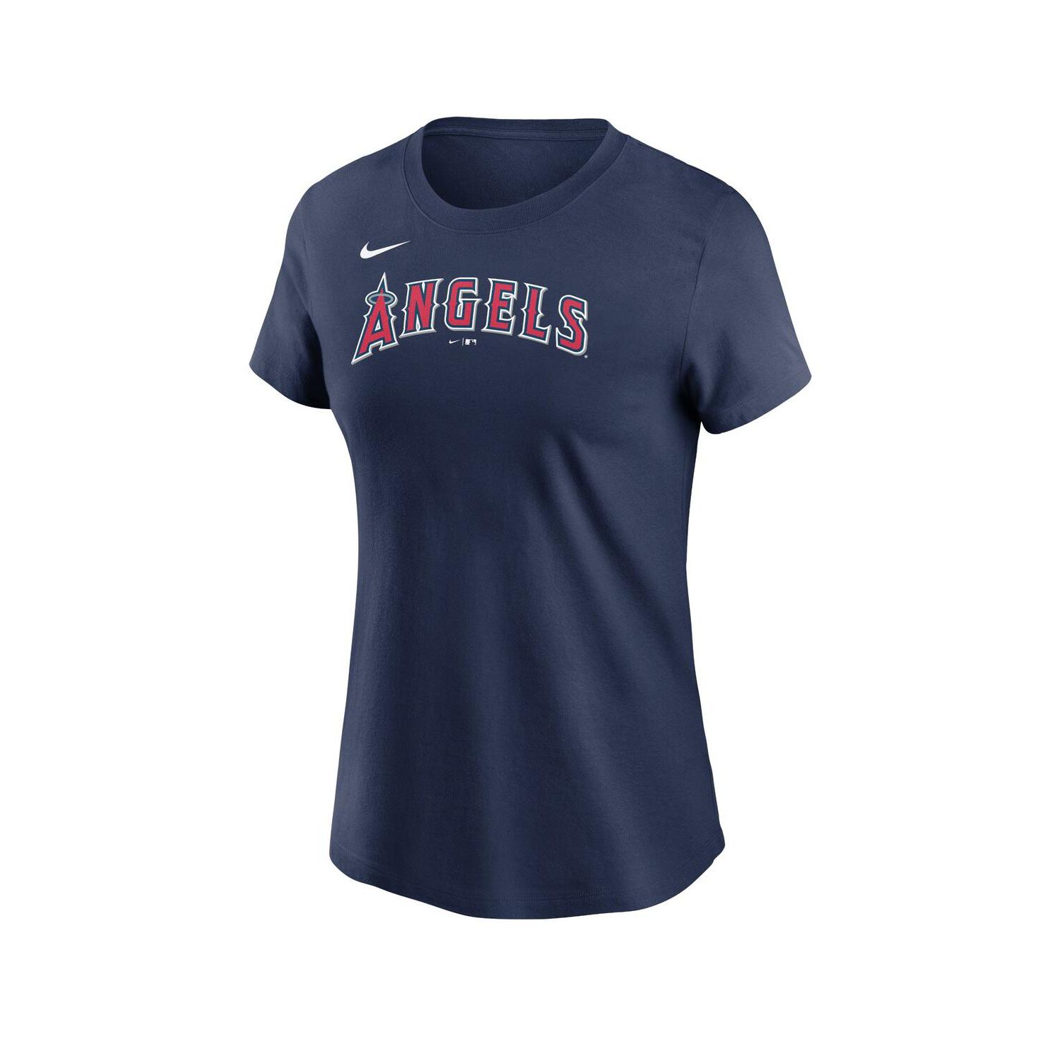 Women's Navy Los Angeles Angels Wordmark T-Shirt