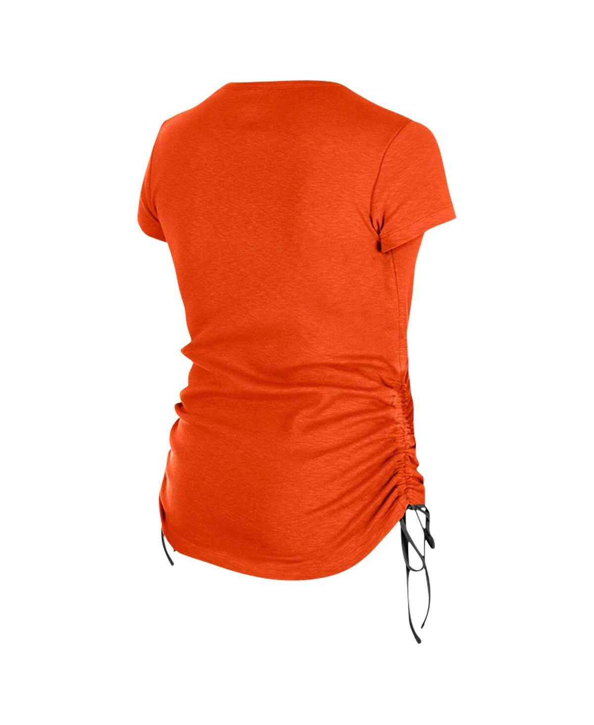 NEW ERA WOMEN'S ORANGE CINCINNATI BENGALS RUCHED SIDE T-SHIRT 