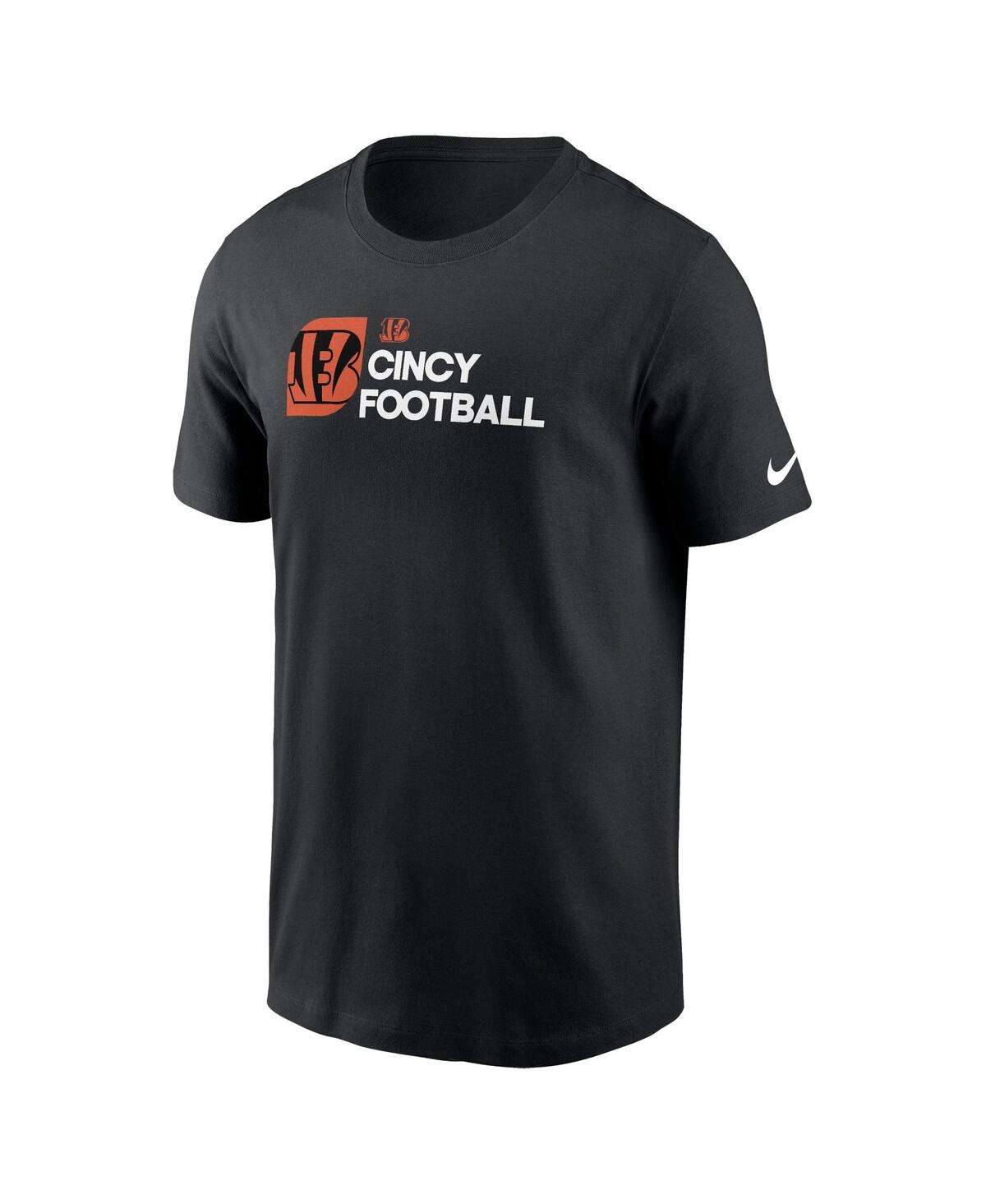 Nike Men's Black Cincinnati Bengals Outline T-shirt In Black