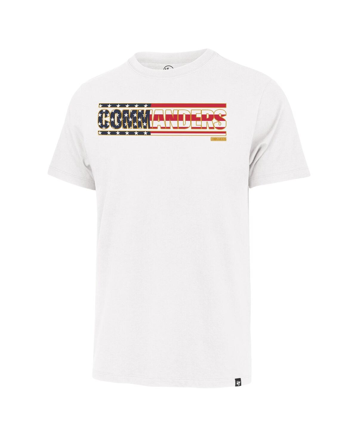 47 BRAND WHITE WASHINGTON COMMANDERS FLAG SCRIPT FRANKLIN T-SHIRT 