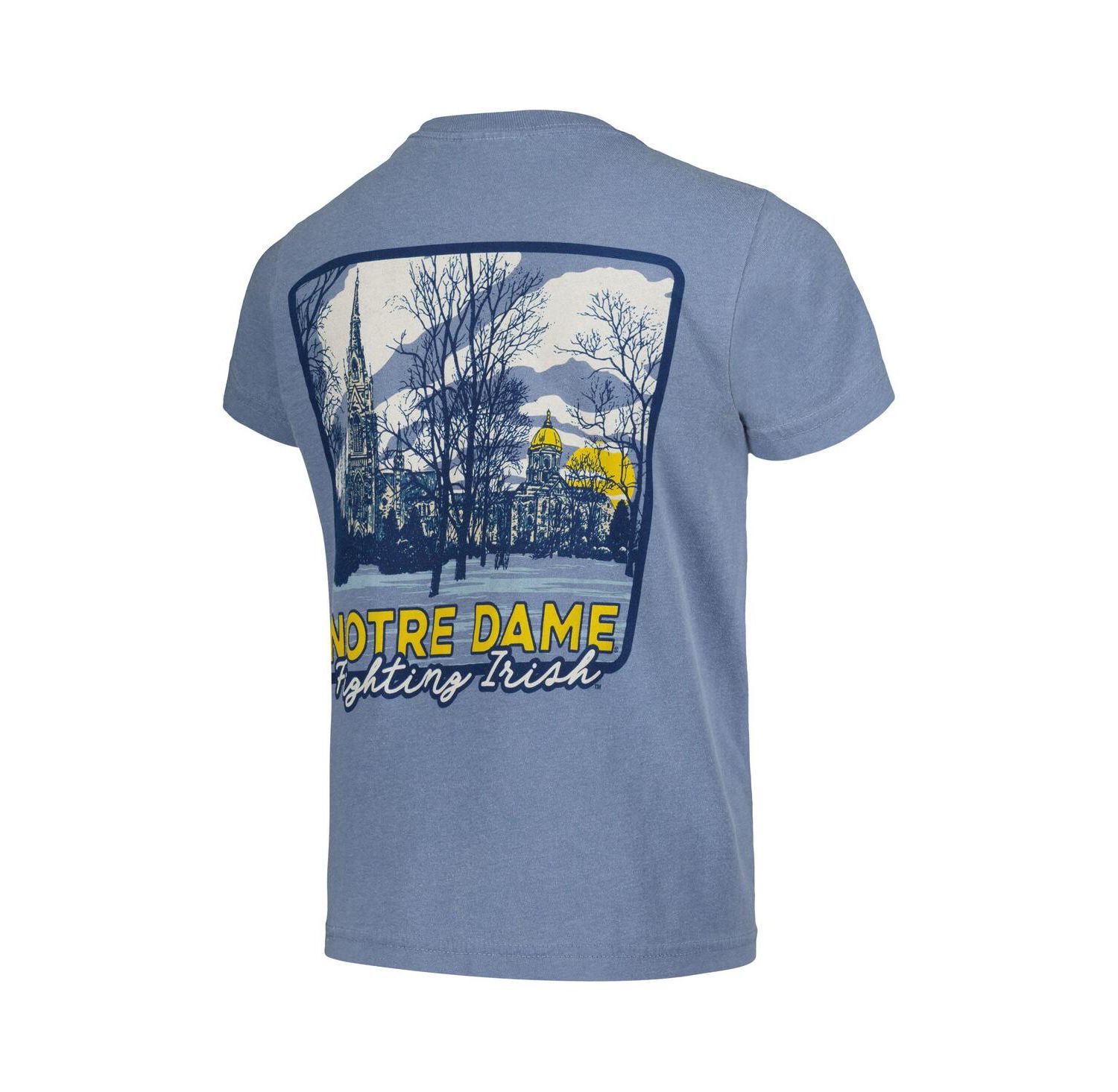 Big Boys and Girls Blue Notre Dame Fighting Irish Hyperlocal Comfort Colors T-Shirt