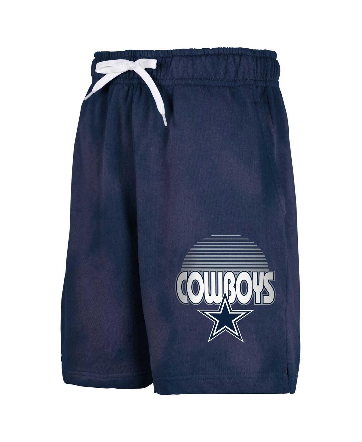 Outerstuff Big Boys and GirlsDallas Cowboys Sun Bleached French Terry Shorts - Navy
