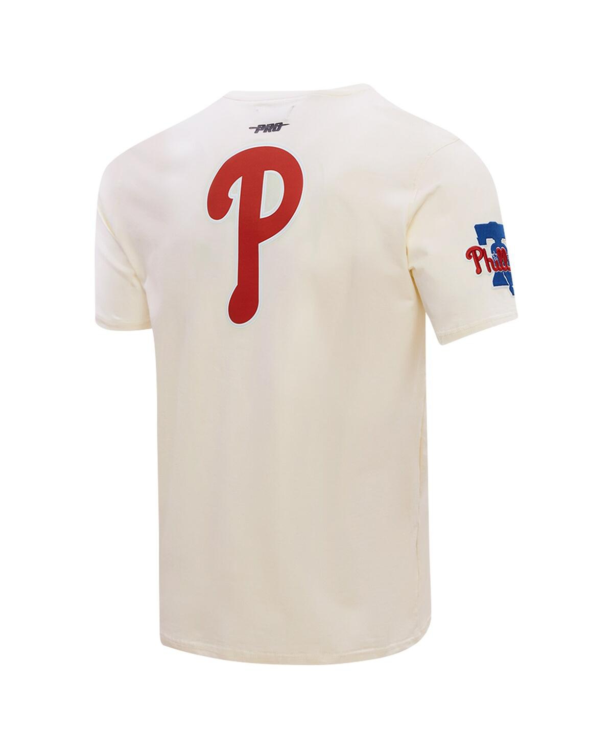 Pro Standard Men'sPhiladelphia Phillies Club Member Badge T-Shirt - Cream