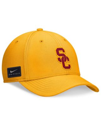 Men's and Women's Gold USC Trojans 2024 Sideline Rise Swoosh Flex Hat