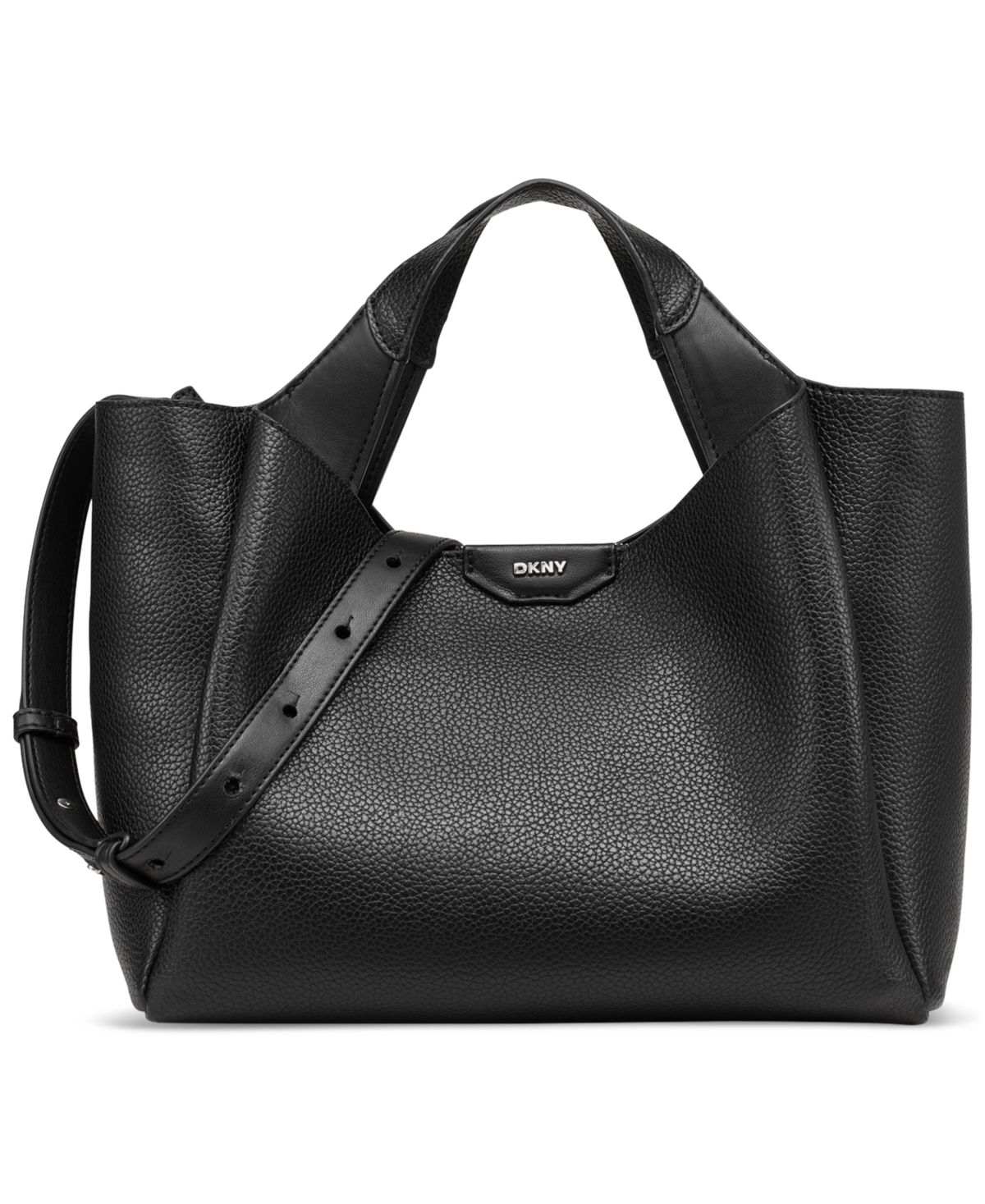 Dkny Willa Small Top Handle Satchel In Black,silv | ModeSens