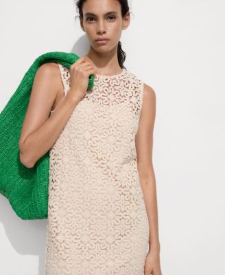 Mango Women's Floral Crochet Dress - Macy's