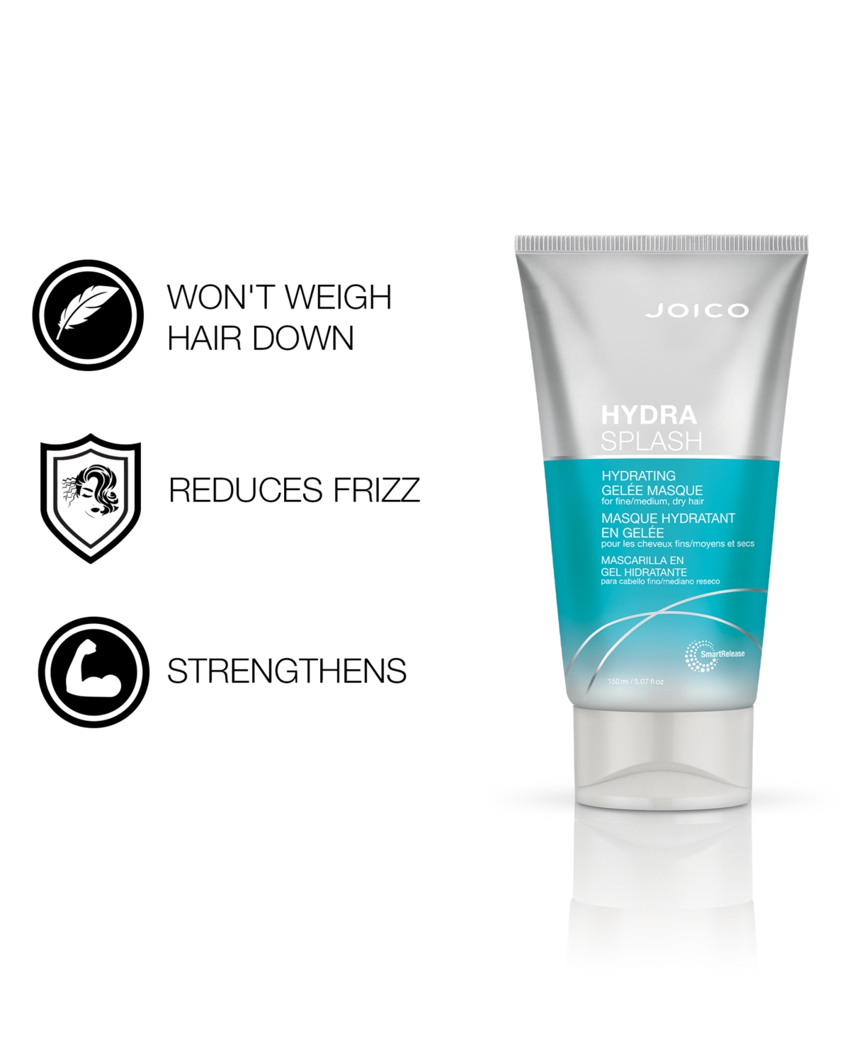 Joico Hydra Splash Hydrating Gelee Masque For Fine-medium, Dry Hair 150ml In No Color
