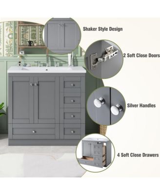 Streamdale 36" Shaker Bathroom Vanity with Sink & Soft-Close Storage