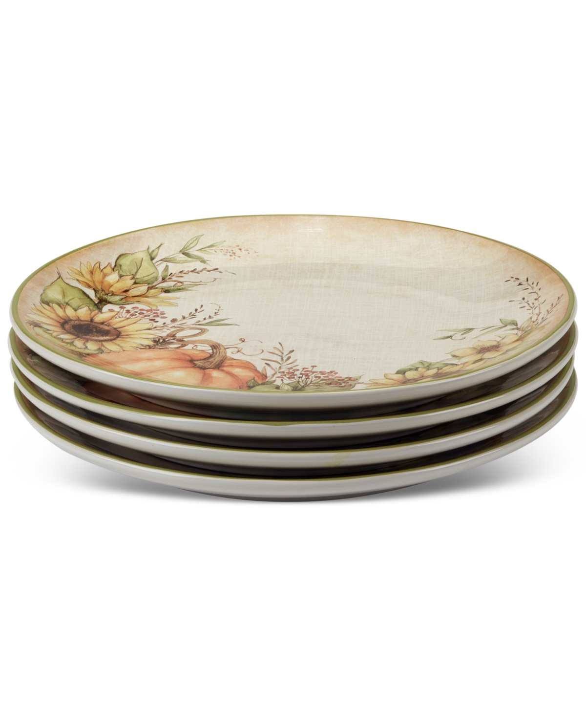 Certified International Autumn Breeze Set Of 4 Dinner Plates In Micscellan