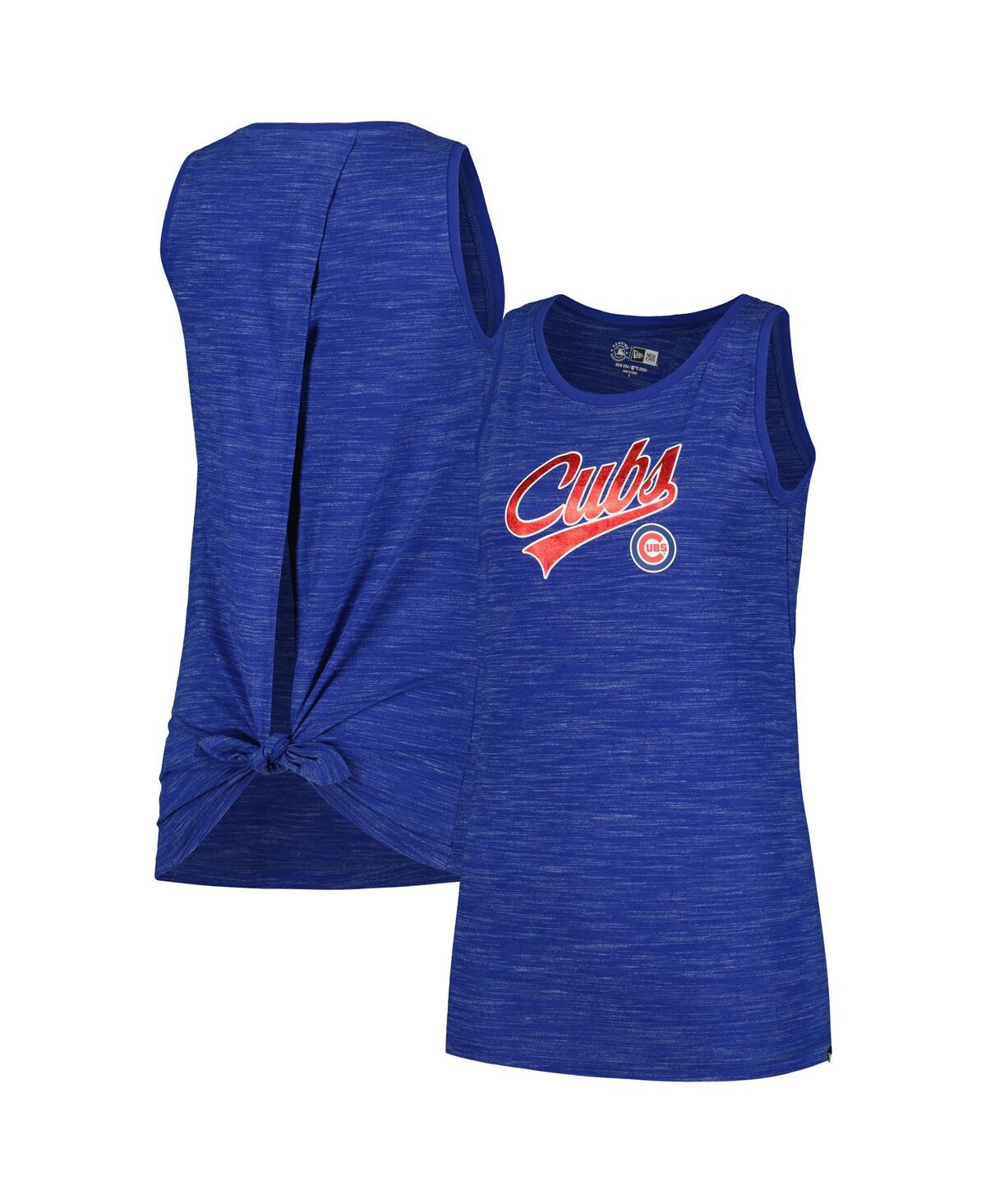NEW ERA WOMEN'S ROYAL CHICAGO CUBS SPACE-DYE ACTIVE TANK TOP 