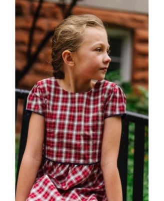 Baby Girls Short Sleeve Button Back Schoolgirl Dress