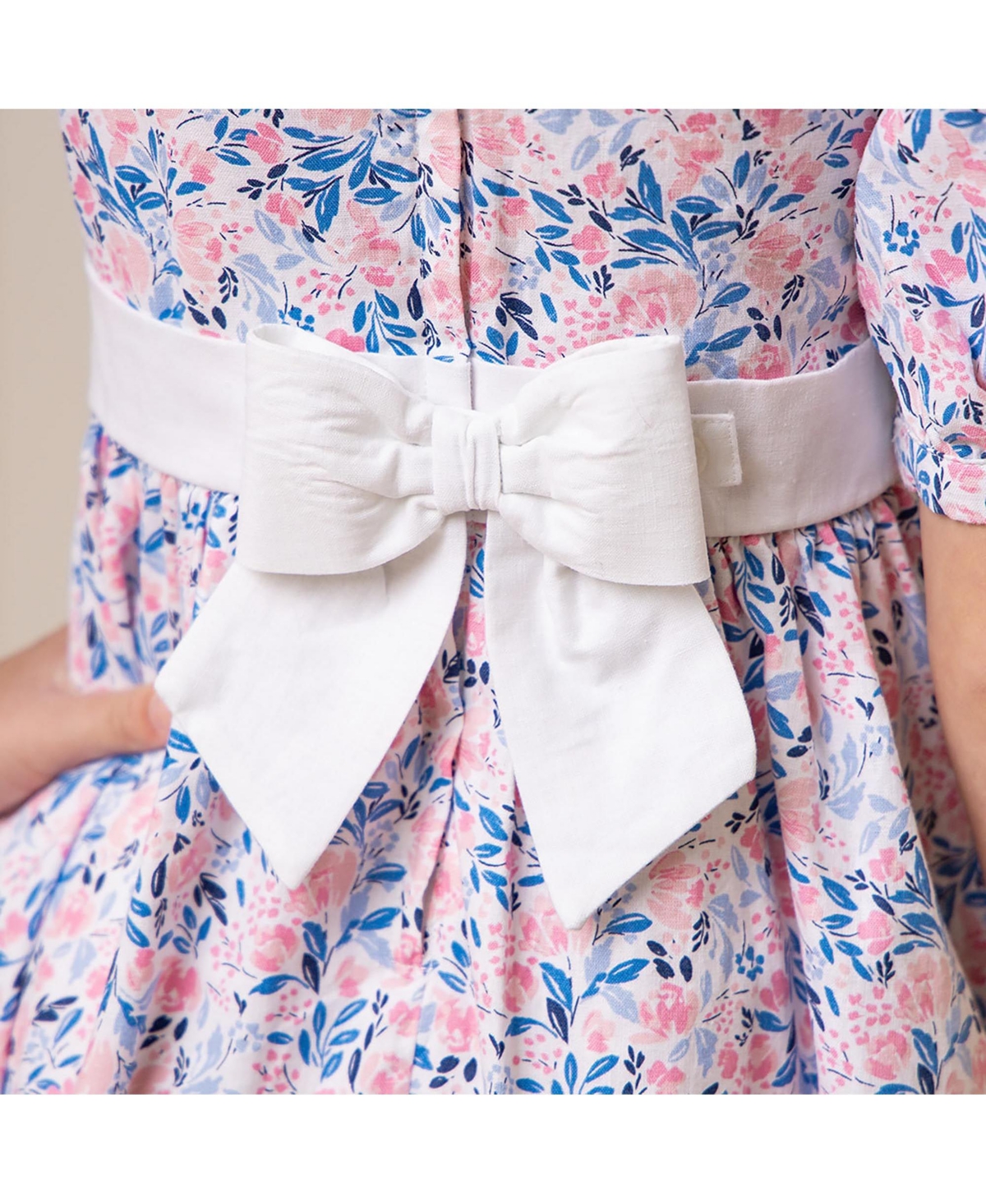 Hope & Henry Girls' Short Sleeve Puff Party Dress