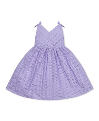 Toddler Girls Sleeveless Bow Shoulder Swing Dress
