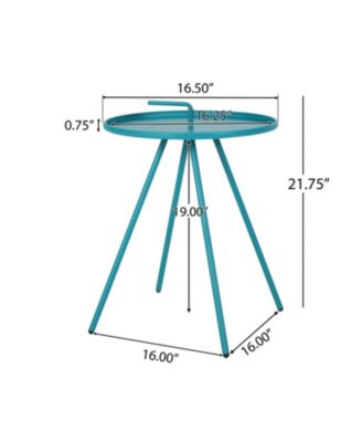 Streamdale Modern Side Table With Handle And Durable Steel Frame