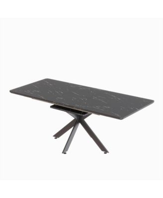  Modern Black Extendable Dining Table