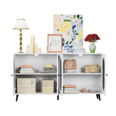 Streamdale Modern Sideboard with Acrylic Doors & Adjustable Shelf