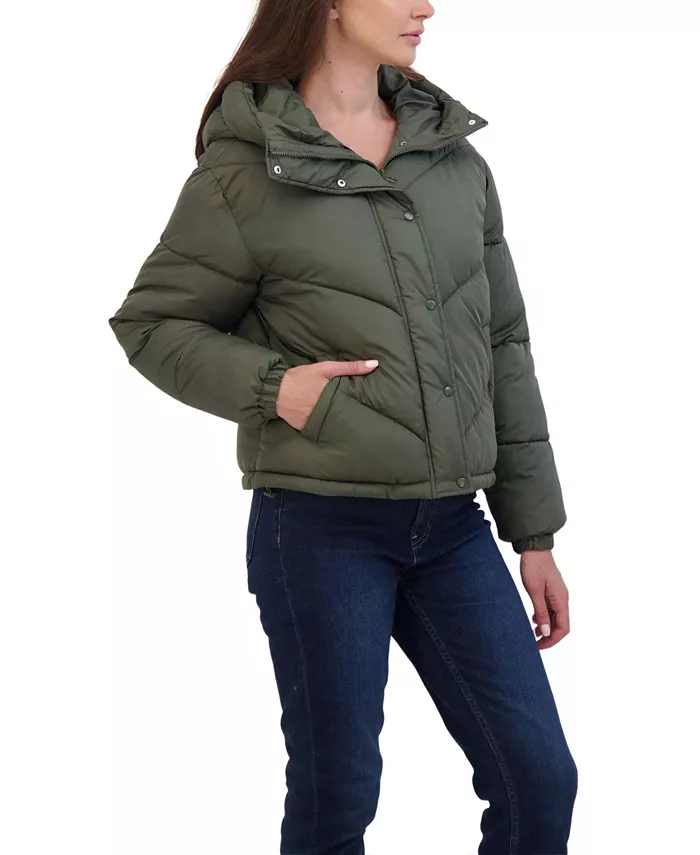 Juniors' Juniors' Short Hooded Puffer Jacket - thumbnail 10