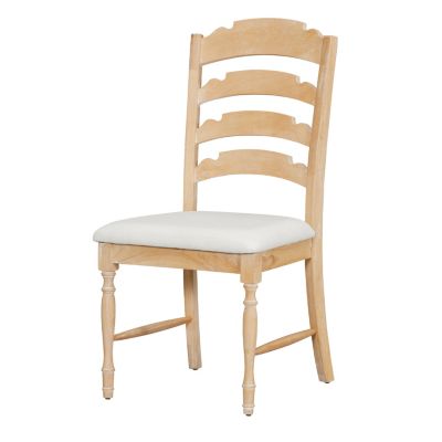 4pc Wood Vintage Serrated Back Dining Chairs