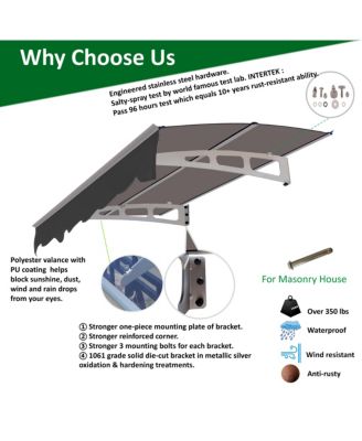 Streamdale Polycarbonate Door Window Awning with Valance