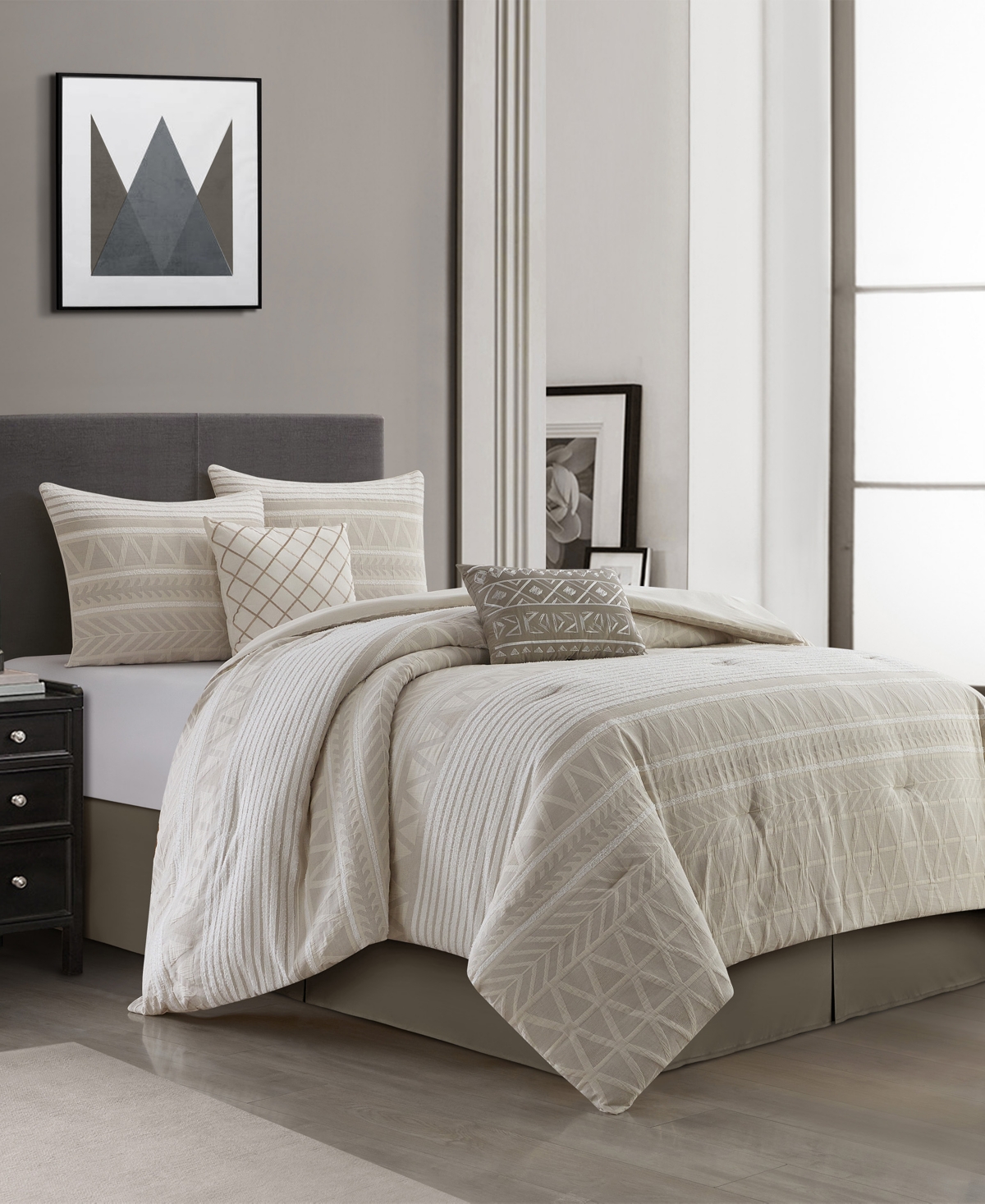 Stratford Park Cleluya Cotton Jacquard 6-Pc. Comforter Set
