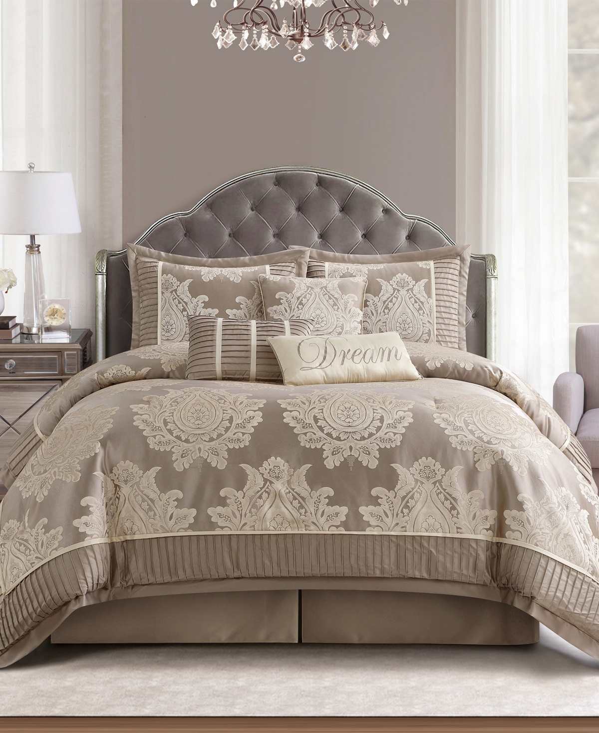 Stratford Park Therese Damask 7-Pc. Comforter Set