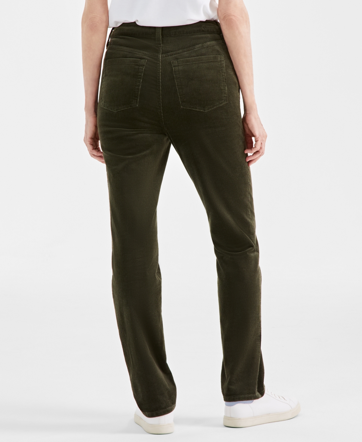 Style & Co Women's High-Rise Straight-Leg Corduroy Pants, Created for Macy's