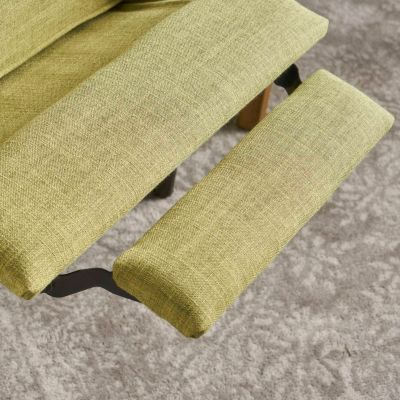 Mid-Century Modern Button-Tufted Upholstered Recliner