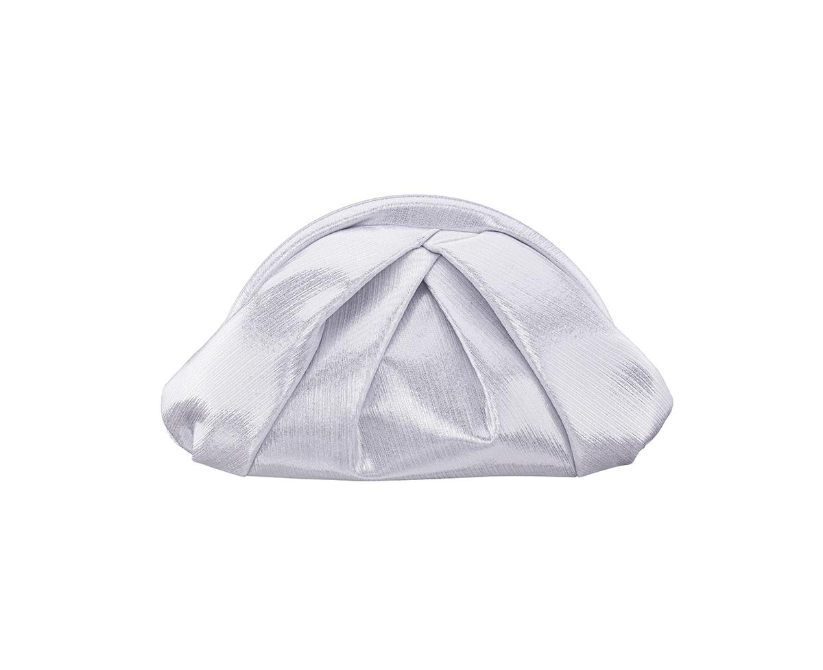 Metallic Sheen Soft Pleated Clutch - Silver
