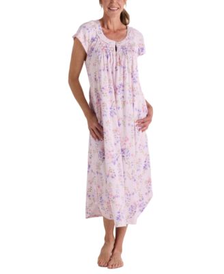 Miss Elaine - Women's Floral Short-Sleeve Nightgown