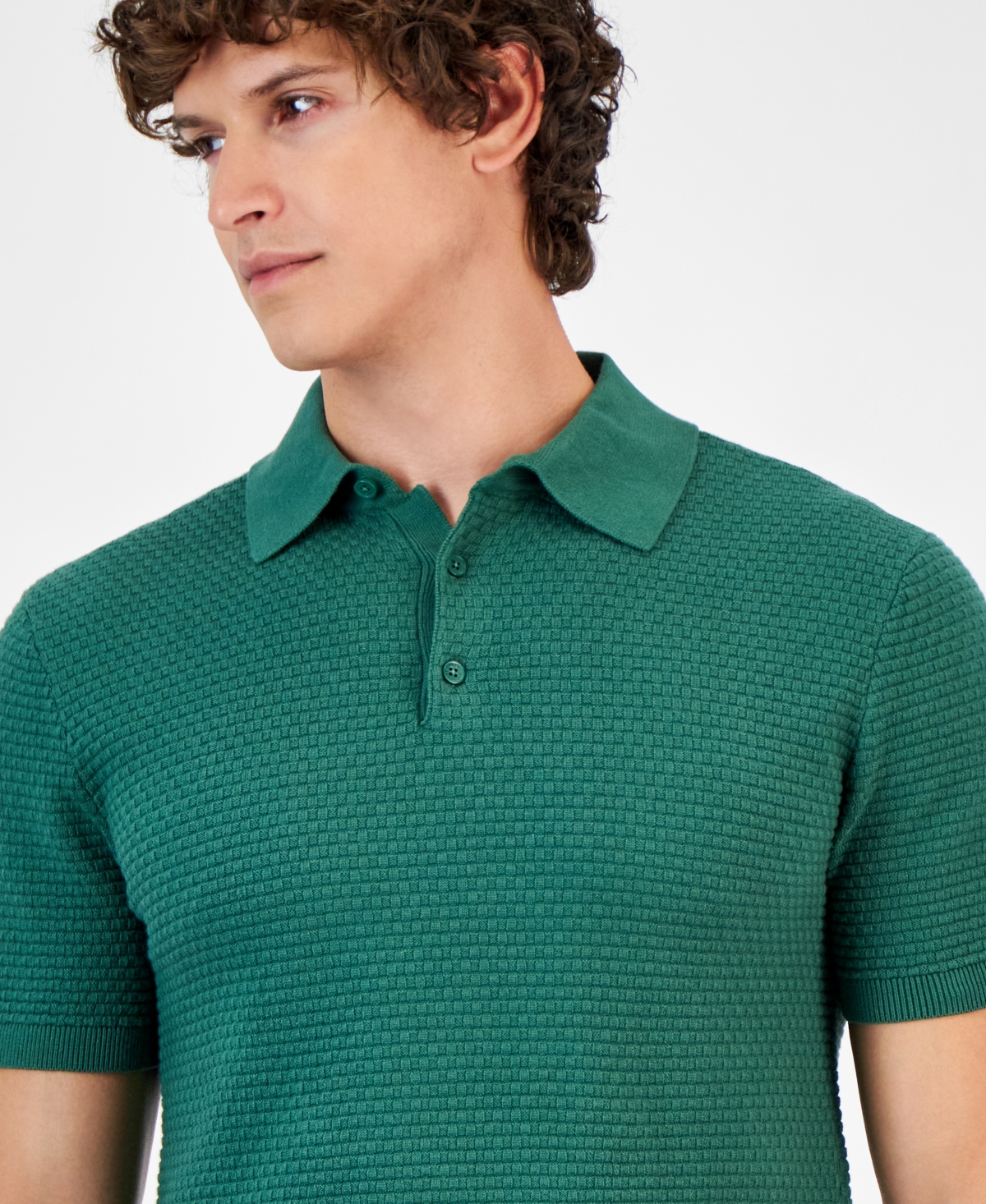 A|X Armani Exchange Men's Short Sleeve Knit Polo Shirt