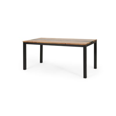 Modern Industrial Acacia Wood Dining Table