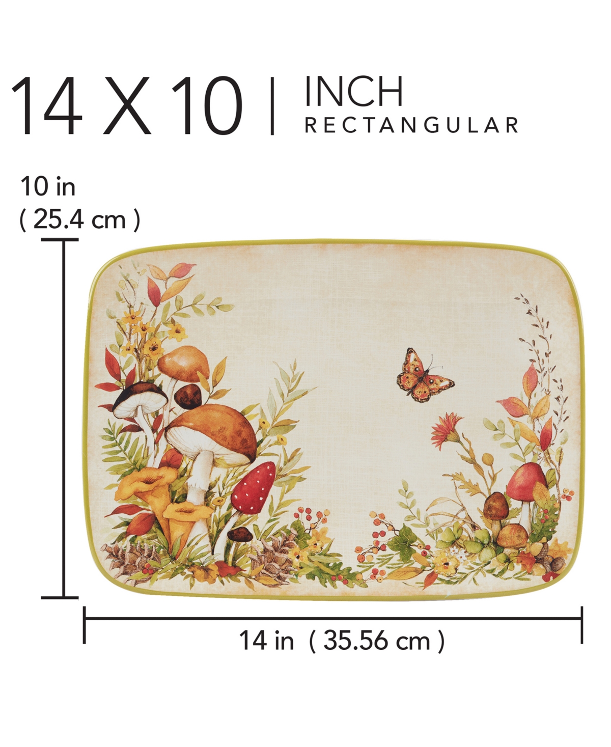 Certified International Woodland Critters Rectangular Platter In Micscellan